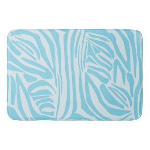 Tapis De Bain Modèle Zèbre Bleu