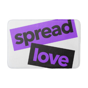 Tapis De Bain Modern, urban, vibrant, trendy graphic Spread Love