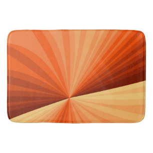 Tapis De Bain Moderne Abstrait Orange Rouge Vanille Graphique Fr