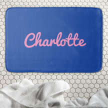Moderne Chic Bleu rose Preppy Nom personnalisé ten
