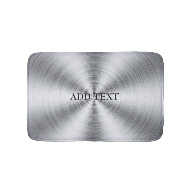 Tapis de bain moderne et élégant en argent (Devant)