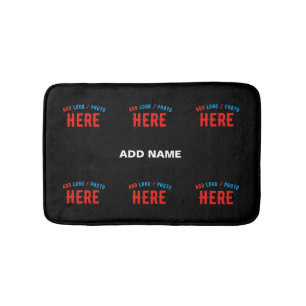 TAPIS DE BAIN MODERNE ET MODERNE PERSONNALISABLE NOIR VÉRIFIÉ