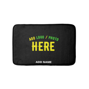 TAPIS DE BAIN MODERNE ET MODERNE PERSONNALISABLE NOIR VÉRIFIÉ