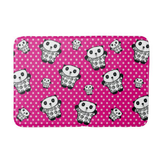 Tapis De Bain Moderne Rose Féminin Kawaii Ourson Mignon Points