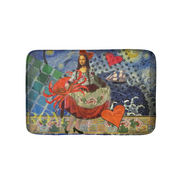 Tapis De Bain Mona Lisa Fun Zodiac Whimsical (Devant)