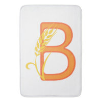 monogramme floral B lettre majuscule