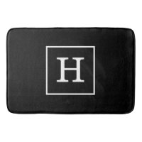 Monogramme Initial Cadre Noir et Blanc
