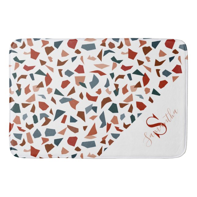 Tapis De Bain Monogramme Motif Brown moderne (Devant)