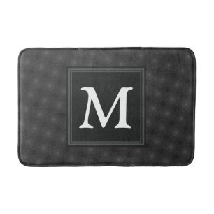 Tapis De Bain Monogramme motif des cercles de charbon