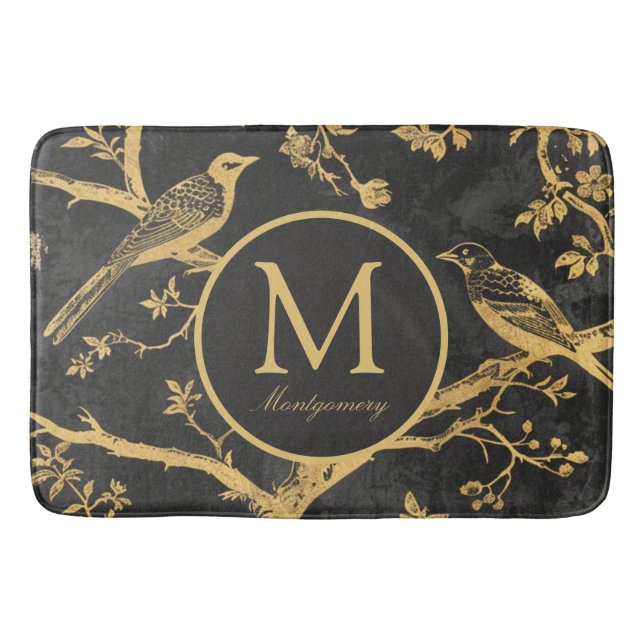 Tapis De Bain Monogramme noir (Devant)