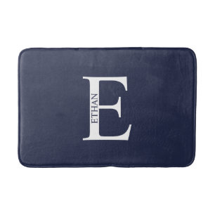 Tapis De Bain Monogramme personnalisé et nom de la salle de bain