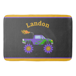 Tapis De Bain Monster Truck Budget Nom personnalisé Enfants