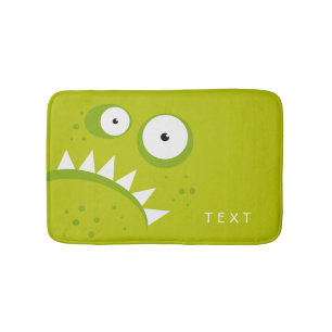Tapis De Bain Monstre vert effrayant drôle fâché grincheux