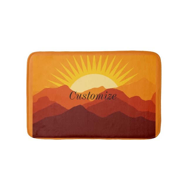 Tapis De Bain Montagnes du désert Coucher du soleil Thunder_Cove (Devant)
