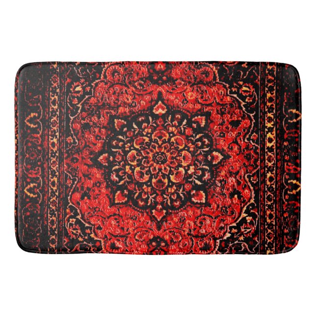 Tapis De Bain Moquette persane avec champ rose   (Devant)