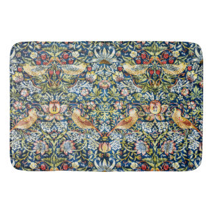 Tapis De Bain Morris - Framboise Voleur d'oiseaux et de fleurs