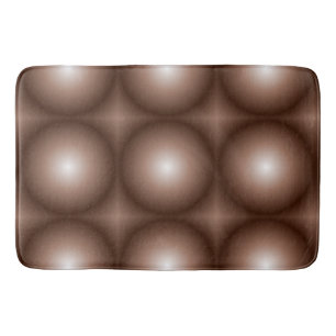 Tapis De Bain Mosaïque Brown foncée 3D géométrique Mousse blanch