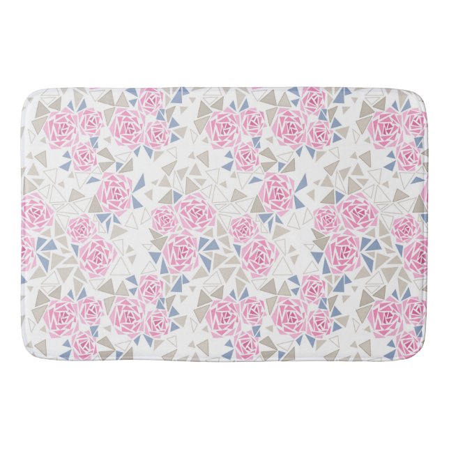 Tapis De Bain Mosaïque, fleurs (Devant)
