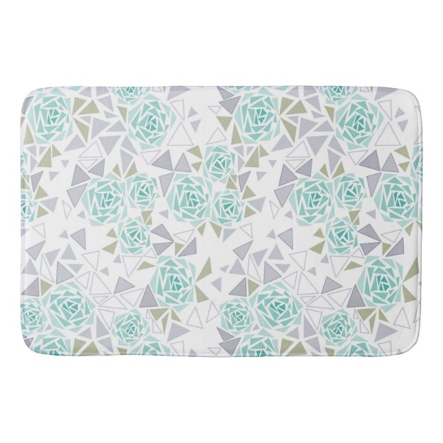 Tapis De Bain Mosaïque, fleurs (Devant)