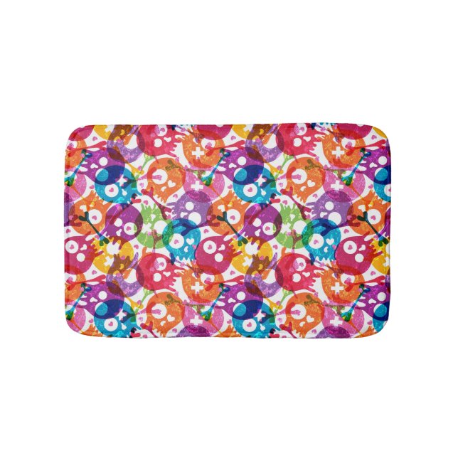 Tapis De Bain Motif 2 de crânes (Devant)