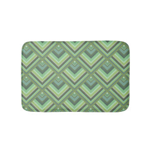 Tapis De Bain Motif à échelle à rayures vert olive