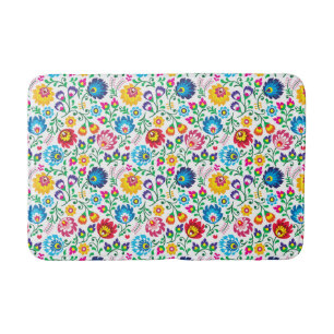 Tapis De Bain Motif à fleurs d'art populaire 2