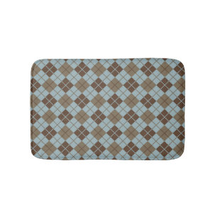 Tapis De Bain Motif à motifs de losanges dans le bleu et le