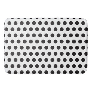 Tapis De Bain Motif à pois noir et blanc – Minimalisme classique