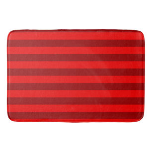 Tapis De Bain Motif à rayures bordeaux rouges