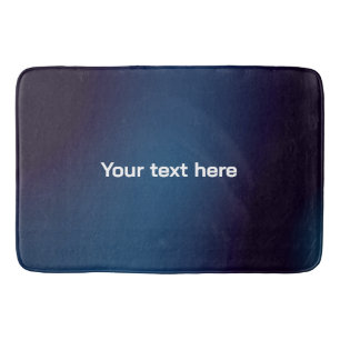 Tapis De Bain Motif Abstrait bleu foncé Ajoutez du texte