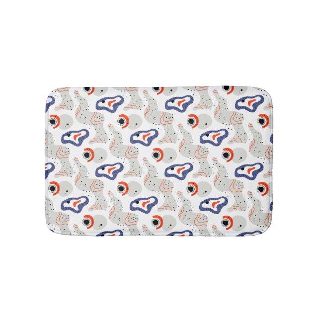 Tapis De Bain Motif Abstrait des tourbillons et des cercles (Devant)
