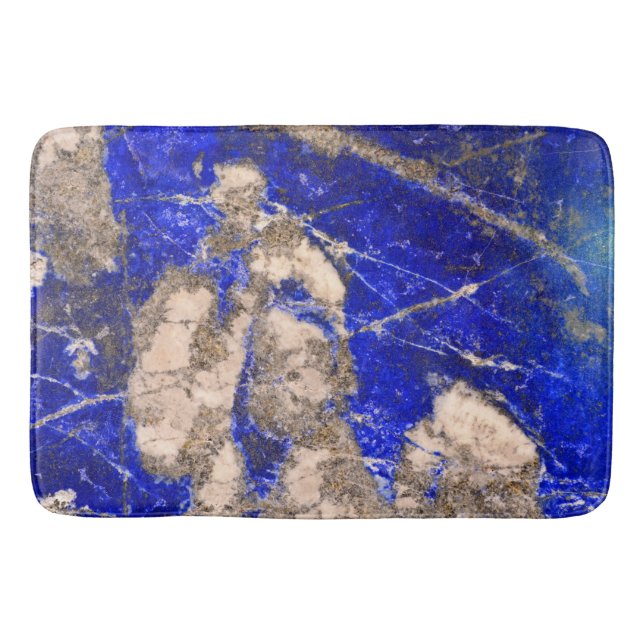 Tapis De Bain motif Abstrait Lapis bleu gris granit (Devant)