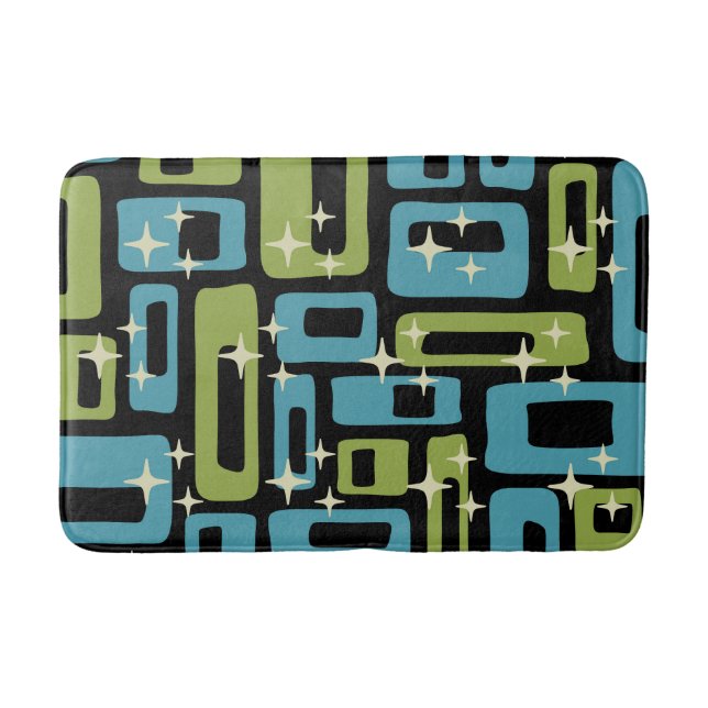 Tapis De Bain Motif Abstrait moderne du milieu du siècle (Devant)