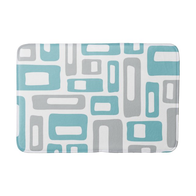 Tapis De Bain Motif Abstrait moderne du milieu du siècle (Devant)