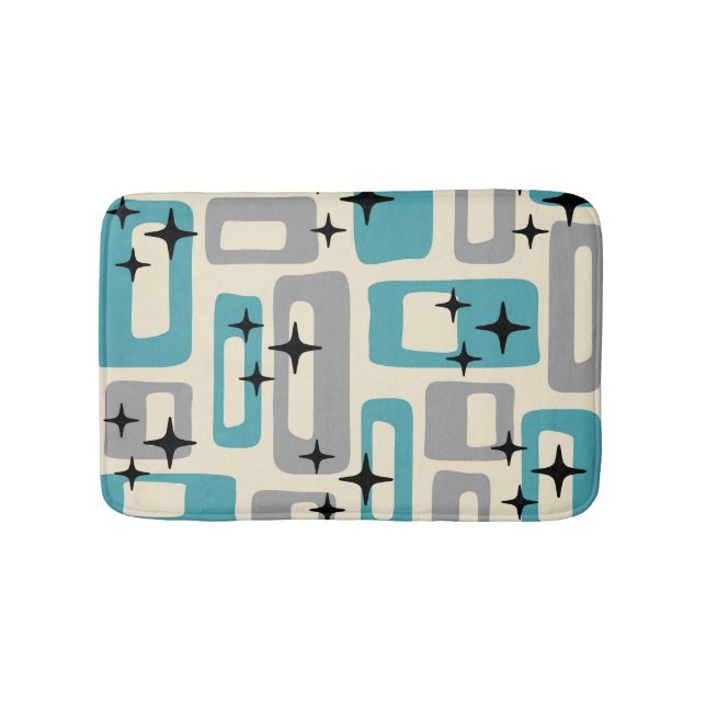 Tapis De Bain Motif Abstrait moderne rétro du milieu du siècle (Devant)