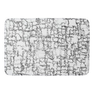 Tapis De Bain Motif abstrait noir et blanc
