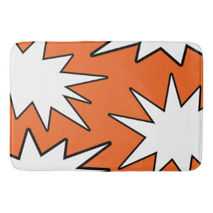 Tapis De Bain motif Abstrait - orange