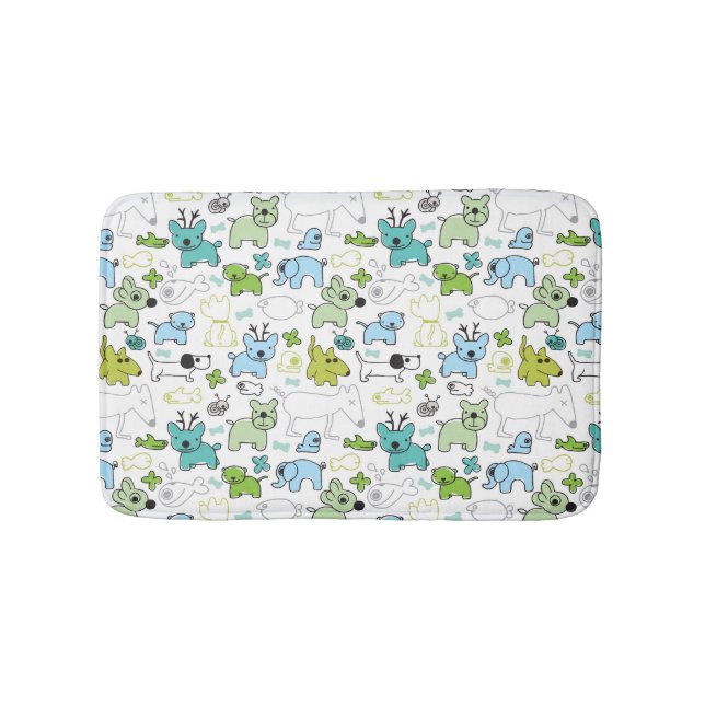 Tapis De Bain motif animal d'arrière - plan d'enfants (Devant)