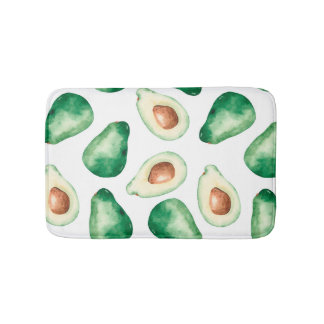 Tapis De Bain Motif Aquarelle Avocado