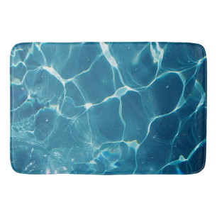 Tapis De Bain Motif aquatique Aqua Blue Pool
