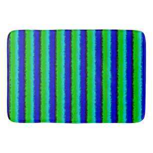 Tapis De Bain Motif arc-en-ciel bleu vert abstrait 3D