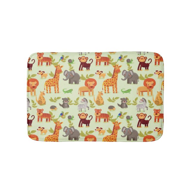 Tapis De Bain Motif Avec Animaux De Cartoon (Devant)