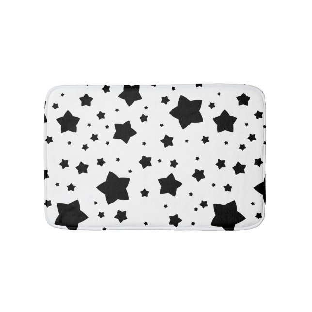 Tapis De Bain Motif avec étoiles noires (Devant)