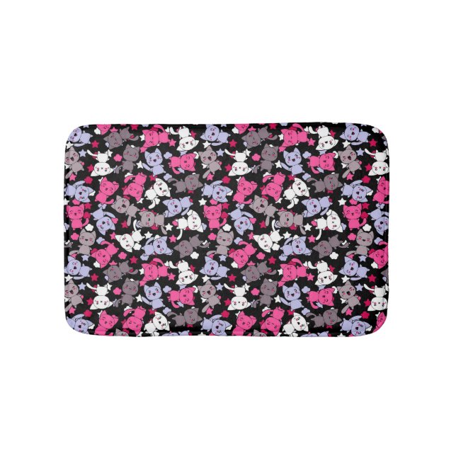 Tapis De Bain motif avec les chats mignons 3 de griffonnage de (Devant)