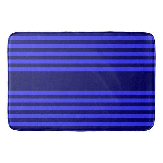 Tapis De Bain Motif bleu cinq bandes (Devant)