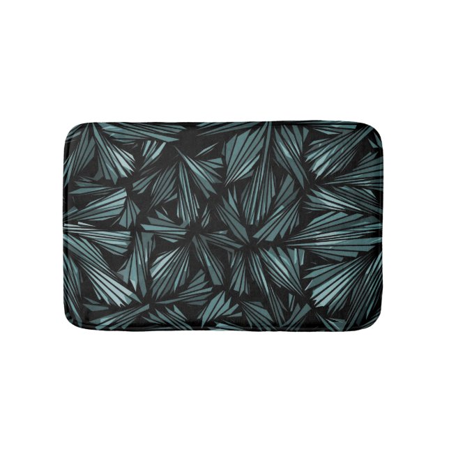 Tapis De Bain Motif bleu verre brisé Abstrait (Devant)