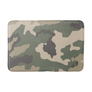 Tapis De Bain Motif Camo Vert