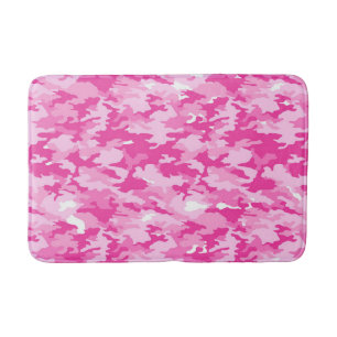 Tapis De Bain Motif camouflage rose – Sensibilisation au cancer