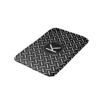 Motif Chevron blanc noir avec monogramme personnal