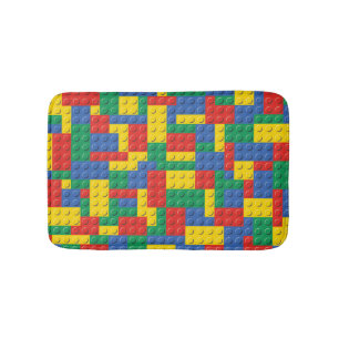 Tapis De Bain Motif coloré d'arrière - plan de blocs